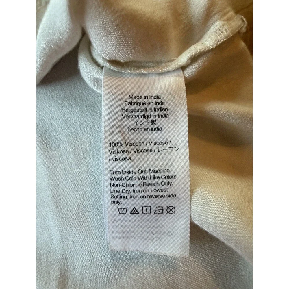 J.Crew Women’s Ivory 100% Viscose Button Front Blouse Long Sleeve Sz S Elegant